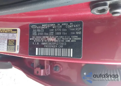 2023 Hyundai Venue Sel from USA, damaged, VIN KMHRC8A39PU273913